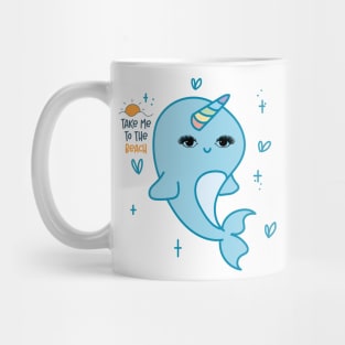 Kawaii Narwhal Cute Design Mug